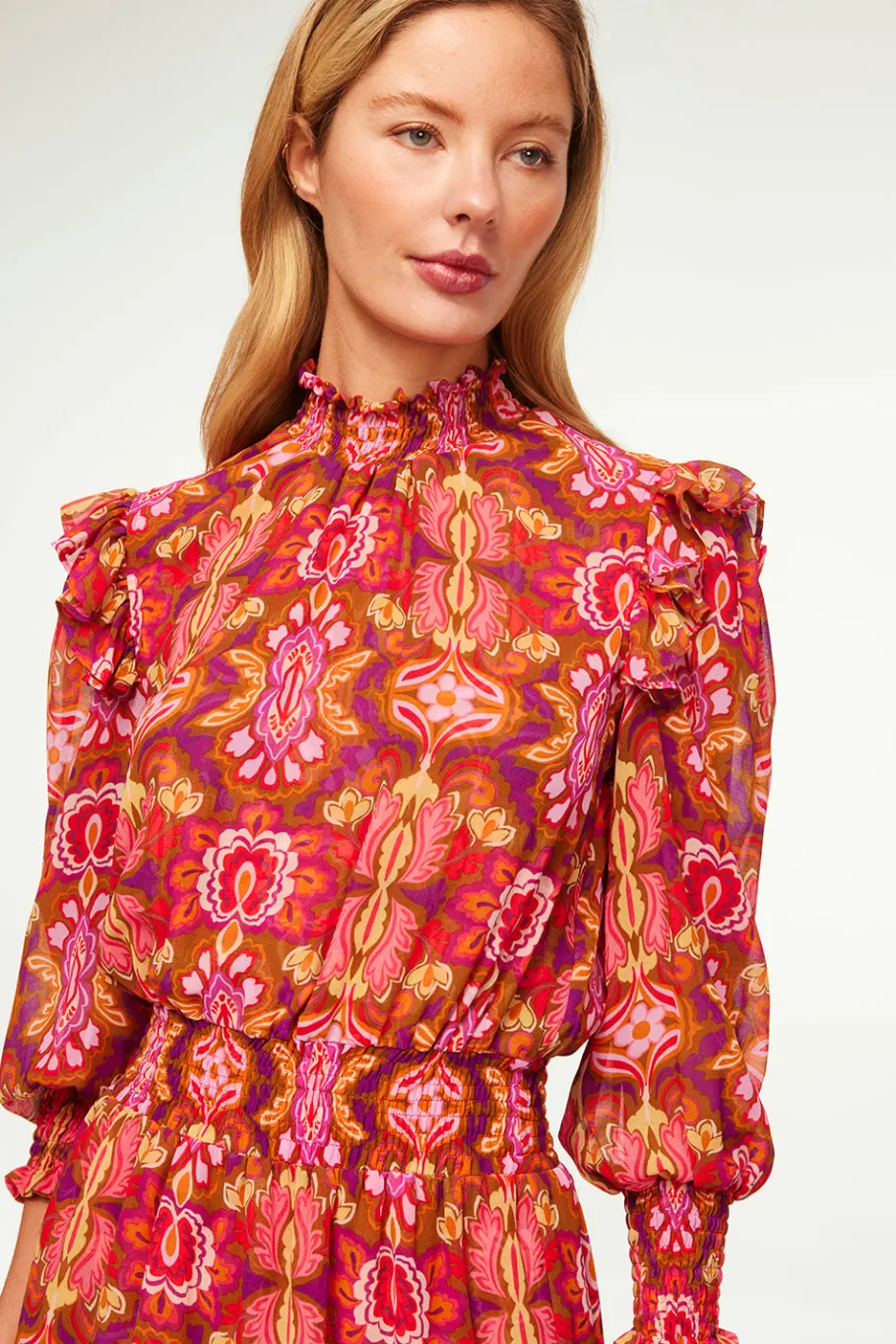 MISA Los Angeles Wedding Guest|Long-sleeve>GIANNA DRESS Chicnostalgicchiffon