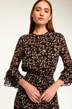 MISA Los Angeles Wedding Guest|Midi>GORDANA DRESS Polkadotsmall