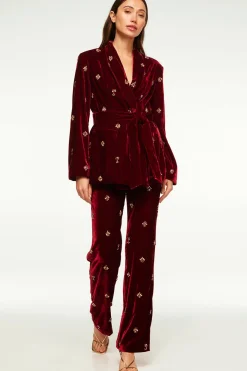 MISA Los Angeles Matching Sets|Pants>HARLOW PANT Garnetvelvet