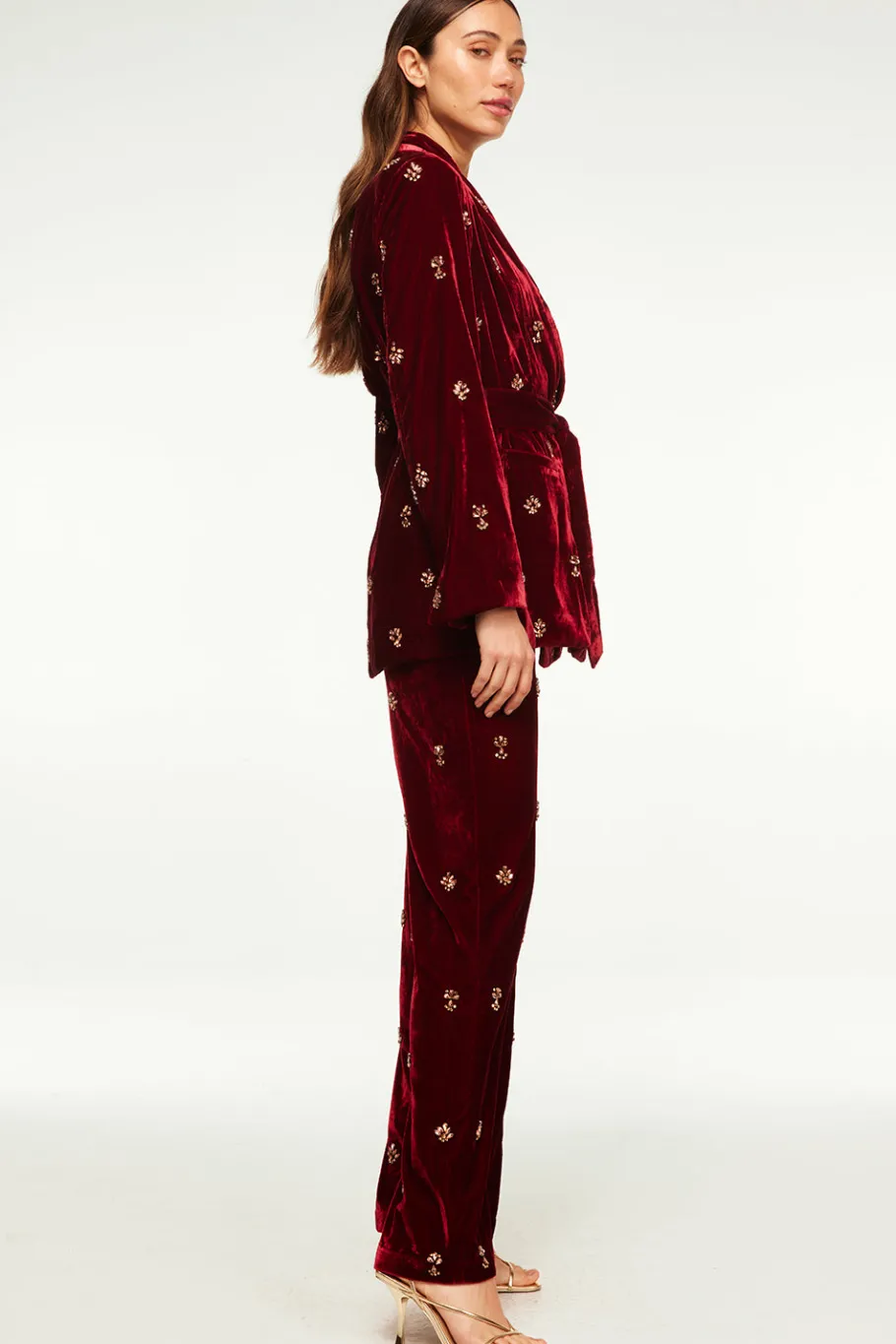 MISA Los Angeles Matching Sets|Pants>HARLOW PANT Garnetvelvet