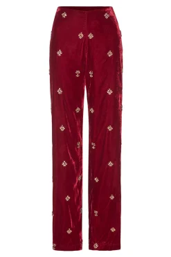MISA Los Angeles Matching Sets|Pants>HARLOW PANT Garnetvelvet