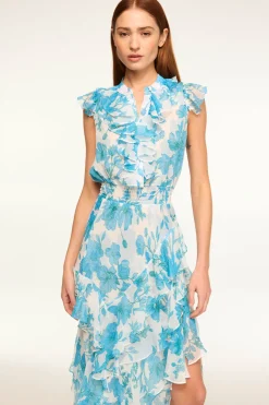 MISA Los Angeles Engagement Party|Misa Classics>ILYSA DRESS Turquoiseflorachiffon