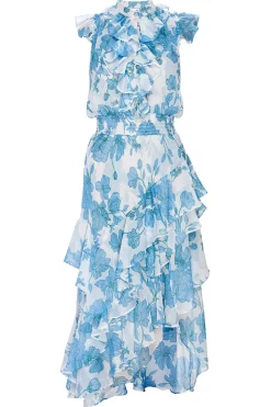 MISA Los Angeles Engagement Party|Misa Classics>ILYSA DRESS Turquoiseflorachiffon