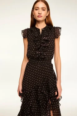 MISA Los Angeles Wedding Guest|Misa Classics>ILYSA DRESS Blacklapiseye
