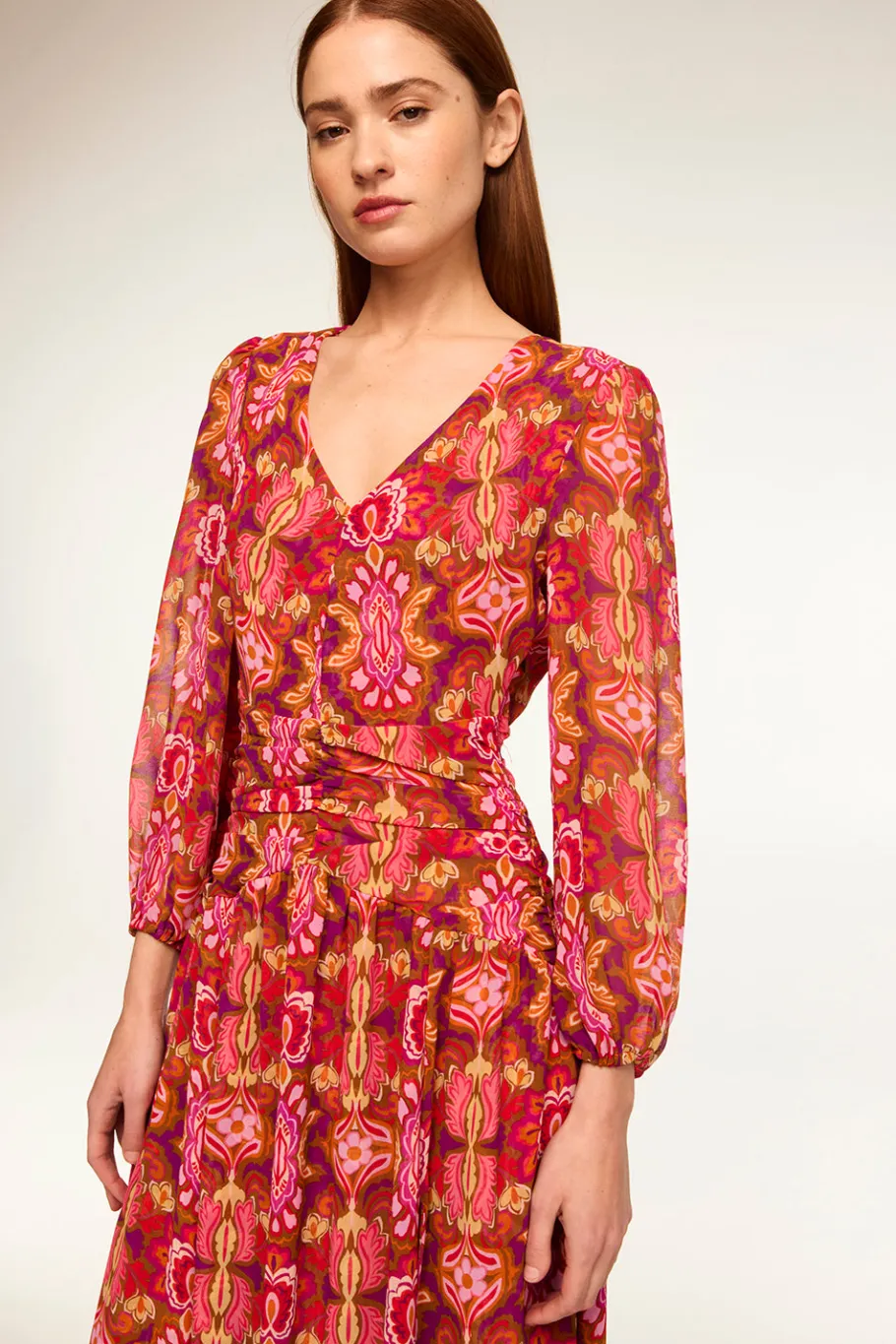 MISA Los Angeles Wedding Guest|Long-sleeve>IMELDA DRESS Chicnostalgicchiffon