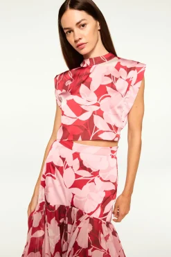 MISA Los Angeles Matching Sets|Tops>INAH TOP Florarosadasatin