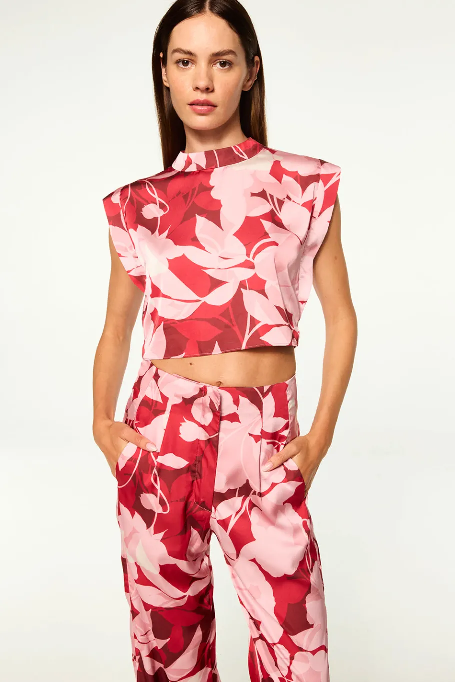 MISA Los Angeles Matching Sets|Tops>INAH TOP Florarosadasatin