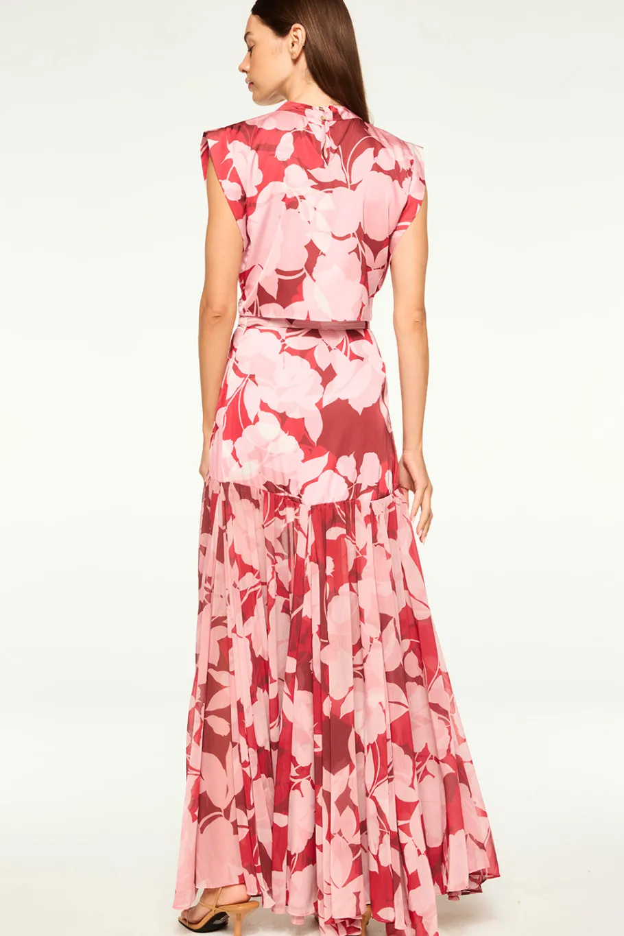 MISA Los Angeles Matching Sets|Tops>INAH TOP Florarosadasatin