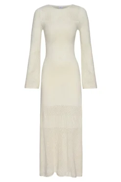 MISA Los Angeles Knit|Long-sleeve>IRENE DRESS Ivory