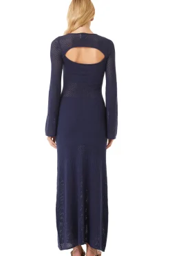 MISA Los Angeles Knit|Long-sleeve>IRENE DRESS Midnightblue