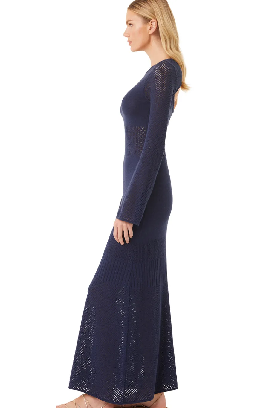 MISA Los Angeles Knit|Long-sleeve>IRENE DRESS Midnightblue