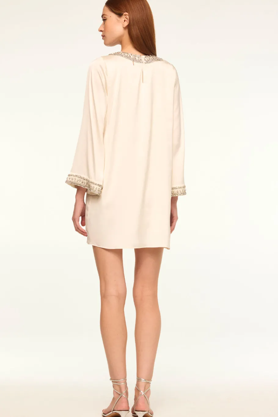MISA Los Angeles Wedding Guest|Long-sleeve>IVY DRESS Ivorysatin
