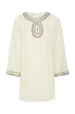 MISA Los Angeles Wedding Guest|Long-sleeve>IVY DRESS Ivorysatin