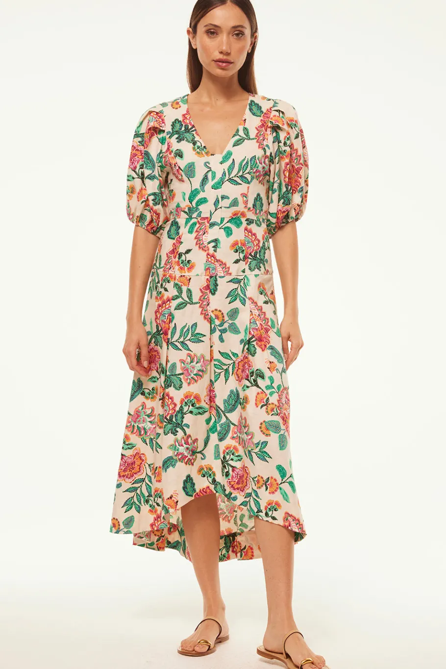 MISA Los Angeles Midi|Dresses>JAMILA DRESS Malikapaisleyfloral