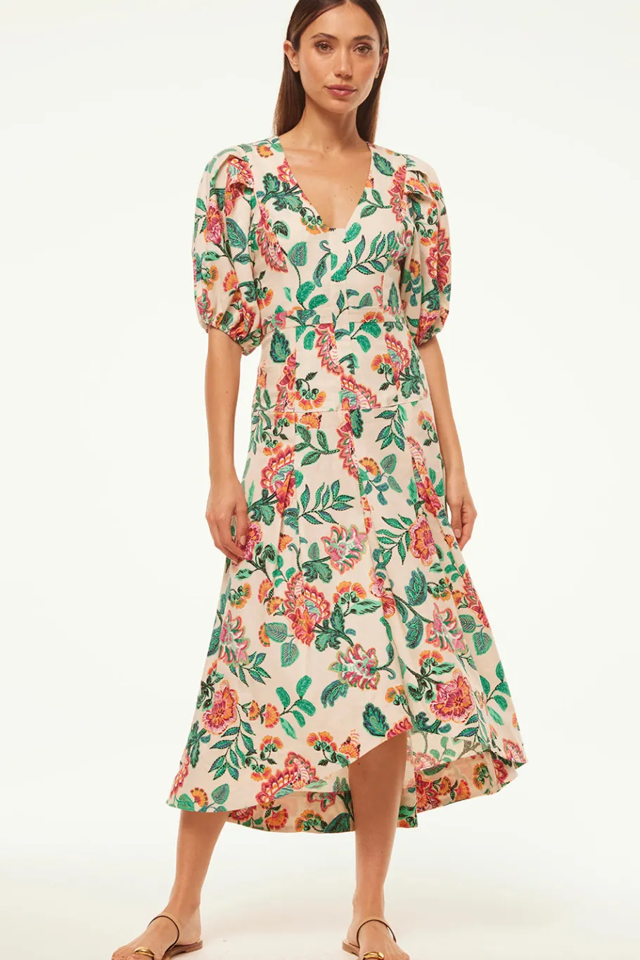 MISA Los Angeles Midi|Dresses>JAMILA DRESS Malikapaisleyfloral