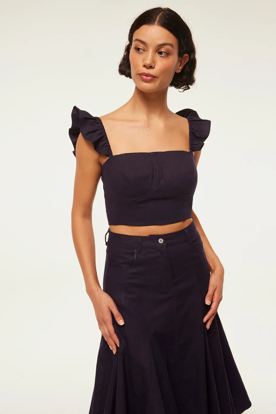 MISA Los Angeles Matching Sets|Skirts & Shorts>JANET SKIRT Navylinen