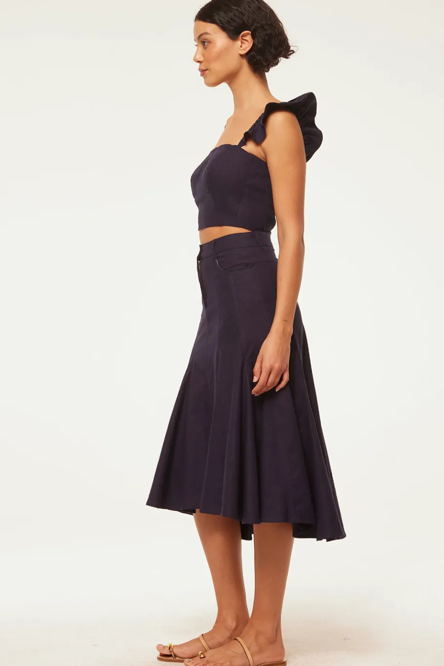 MISA Los Angeles Matching Sets|Skirts & Shorts>JANET SKIRT Navylinen