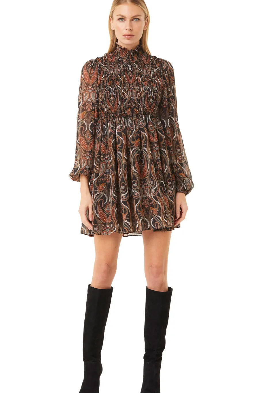 MISA Los Angeles Wedding Guest|Long-sleeve>JESSA DRESS Spartinapaisley