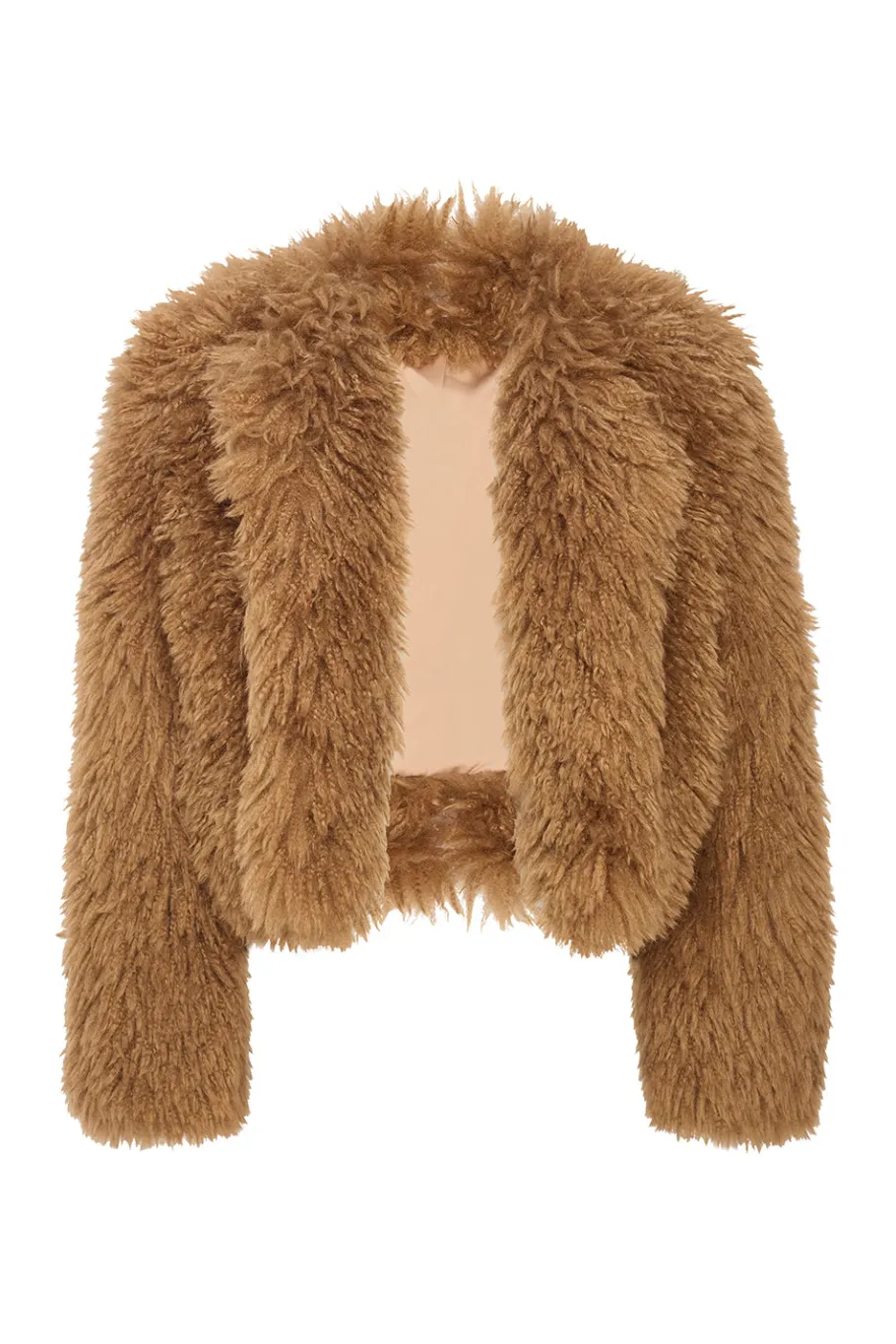 MISA Los Angeles Jackets|Tops>JORDYN FAUX FUR JACKET Lattefauxfur