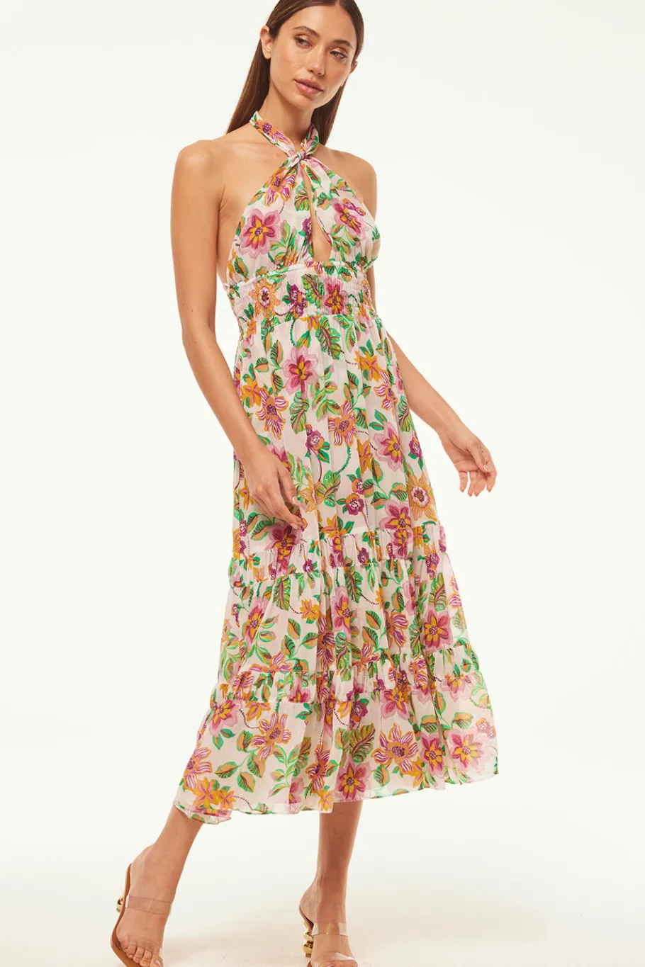 MISA Los Angeles Wedding Guest|Honeymoon>KAROLINA DRESS Floraexoticachiffon