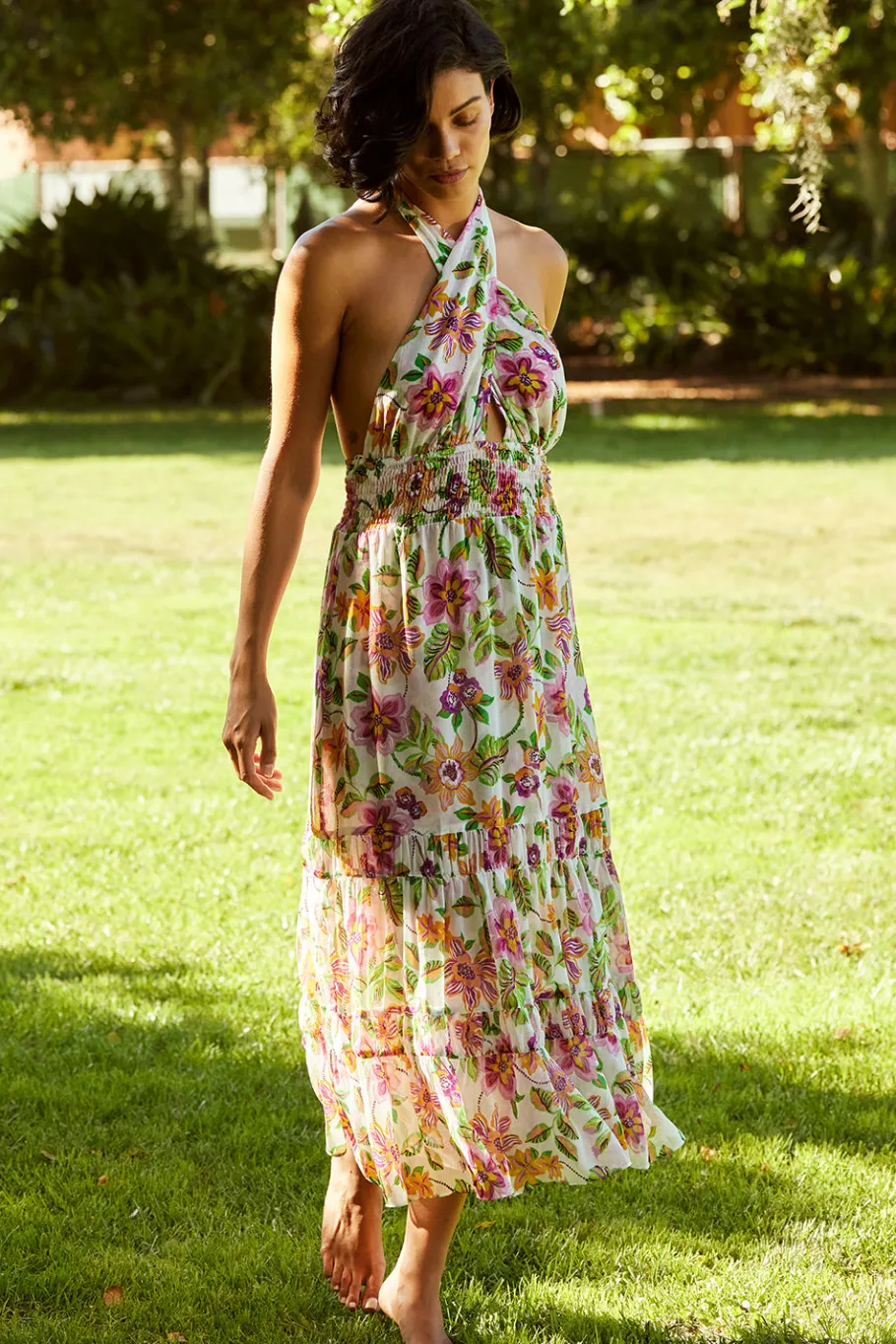 MISA Los Angeles Wedding Guest|Honeymoon>KAROLINA DRESS Floraexoticachiffon
