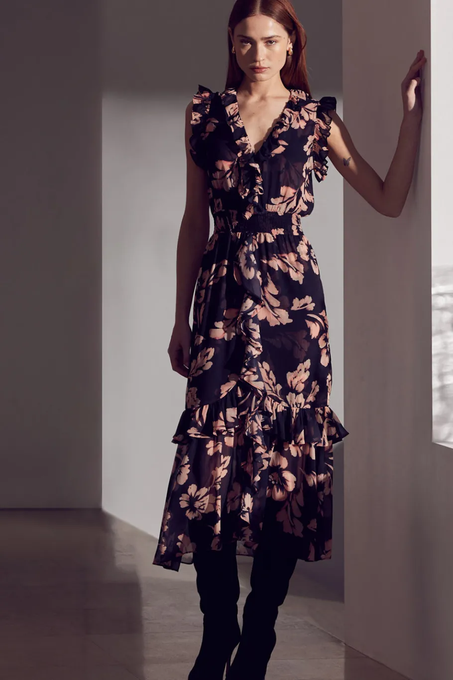 MISA Los Angeles Wedding Guest|Misa Classics>KIDADA DRESS Auricflora