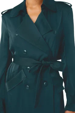 MISA Los Angeles Midi|Jackets>KIKI TRENCH Emeraldsatin
