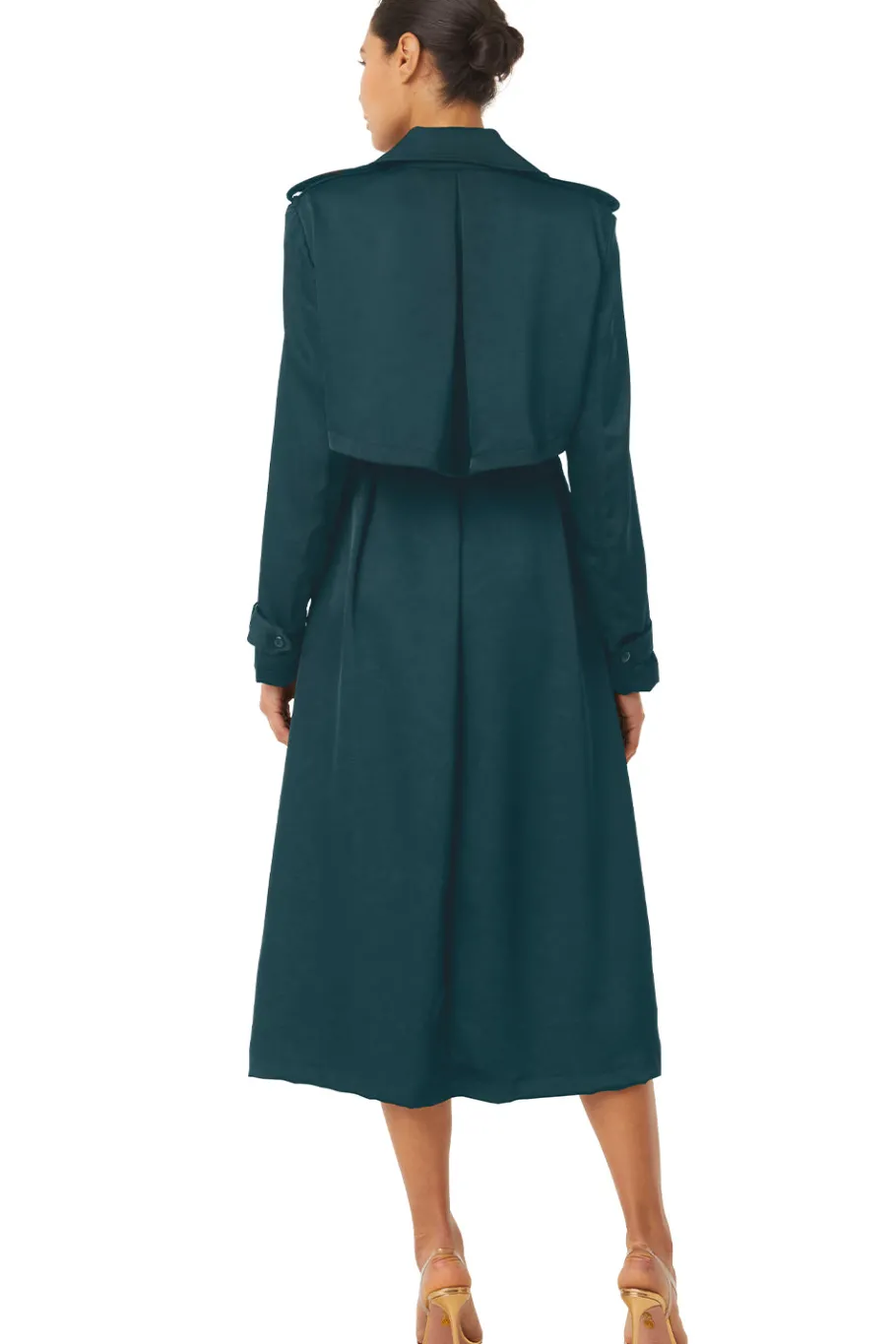 MISA Los Angeles Midi|Jackets>KIKI TRENCH Emeraldsatin