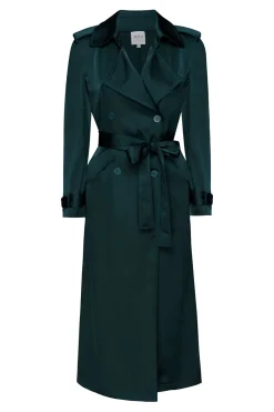 MISA Los Angeles Midi|Jackets>KIKI TRENCH Emeraldsatin