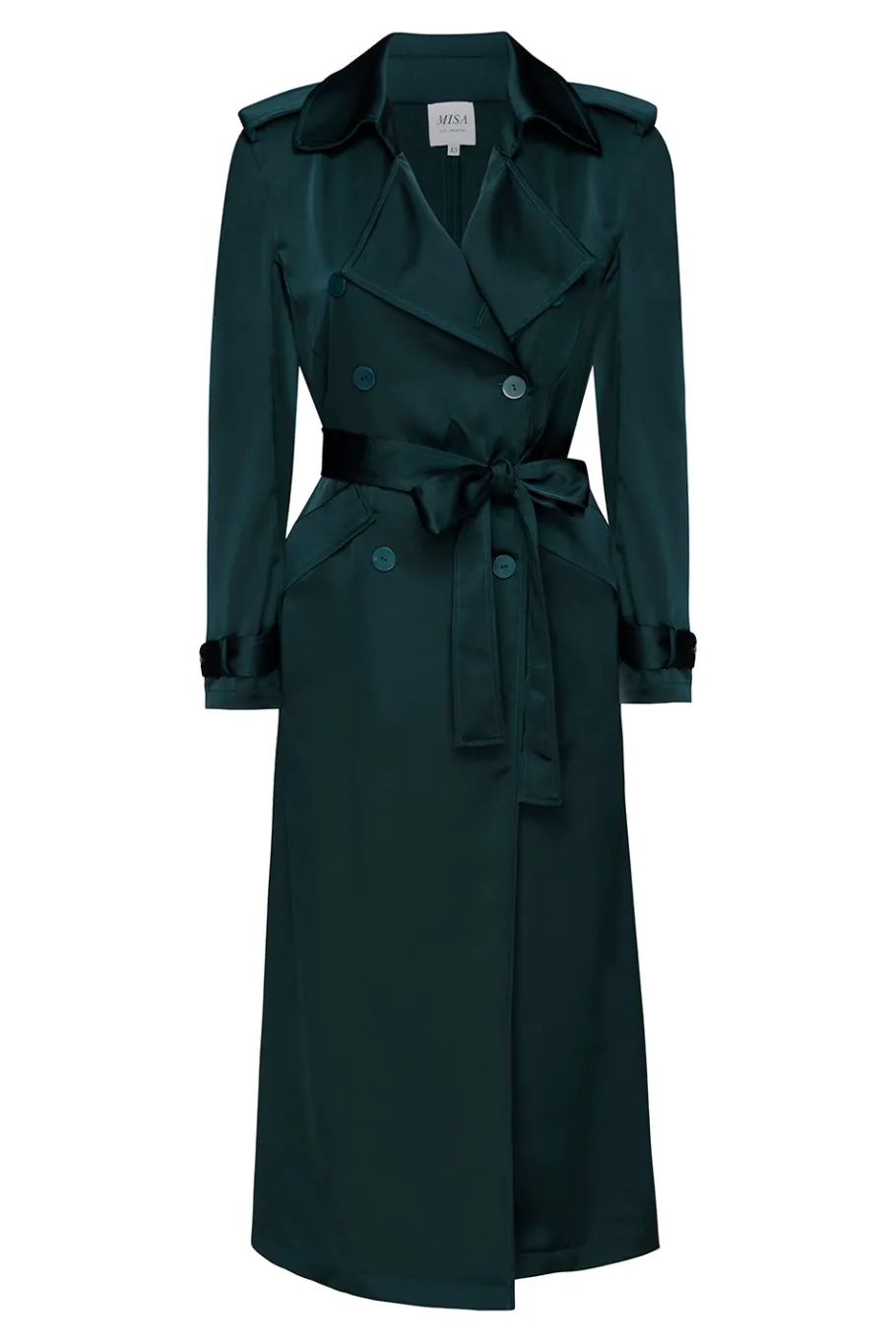MISA Los Angeles Midi|Jackets>KIKI TRENCH Emeraldsatin