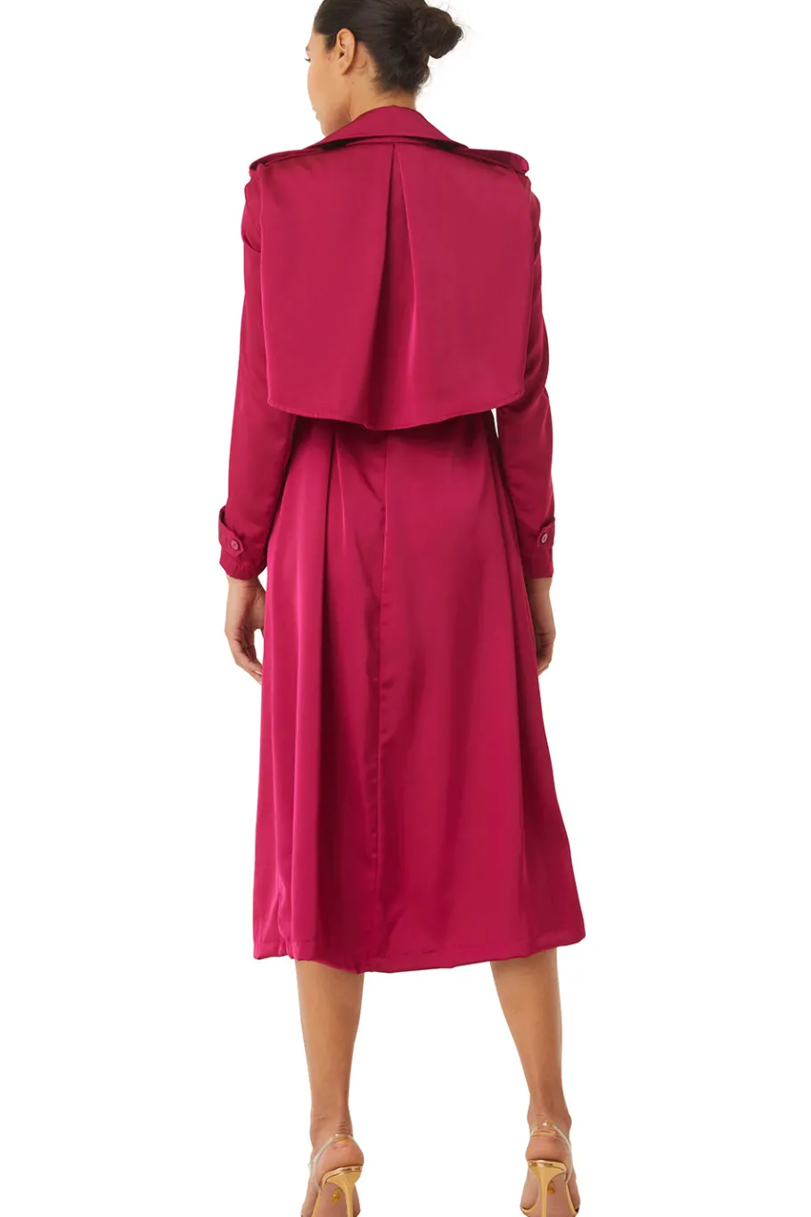 MISA Los Angeles Midi|Jackets>KIKI TRENCH Fuchsiasatin