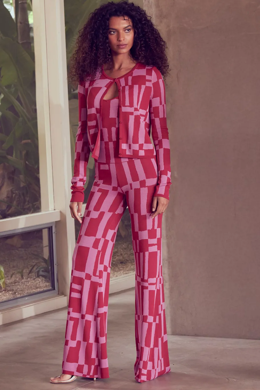 MISA Los Angeles Knits|Matching Sets>KOA PANT Pinku0026red