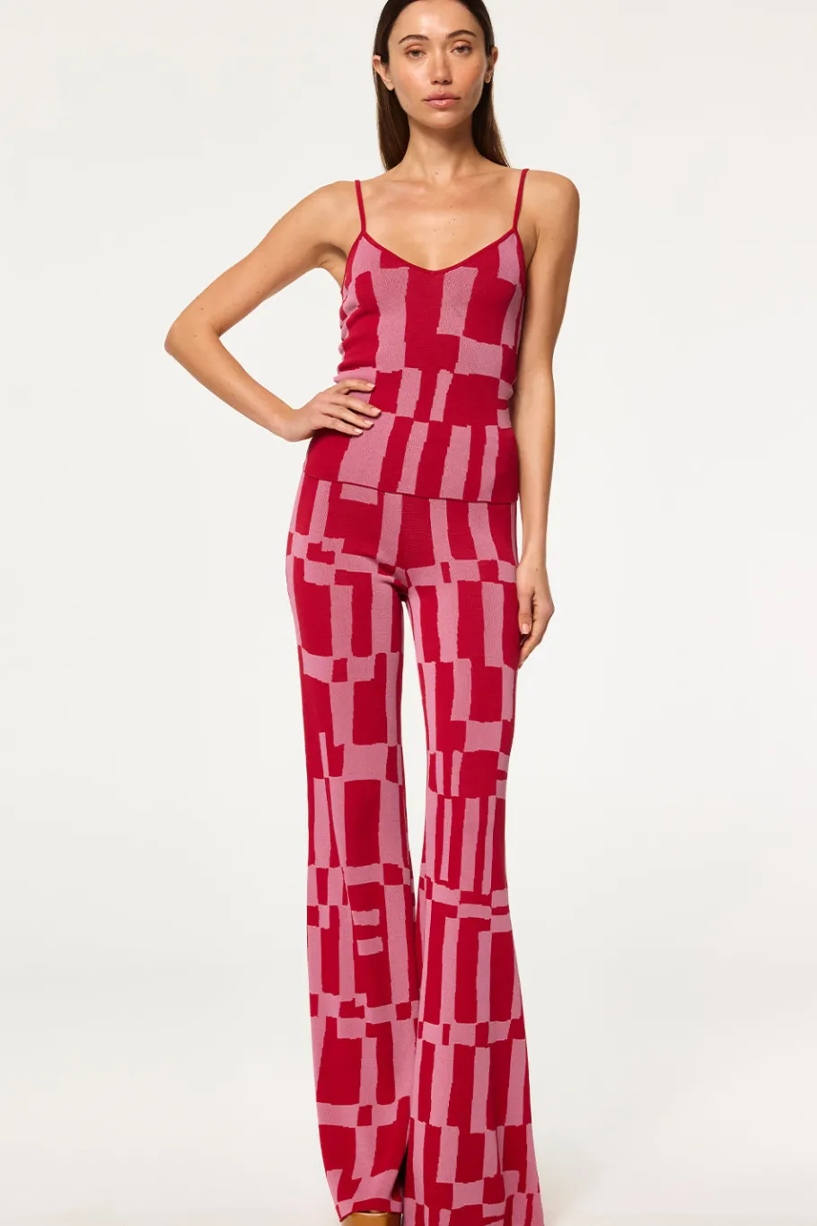 MISA Los Angeles Knits|Matching Sets>KOA PANT Pinku0026red
