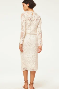 MISA Los Angeles Classic White|Matching Sets>KORD SKIRT Embroideredmesh