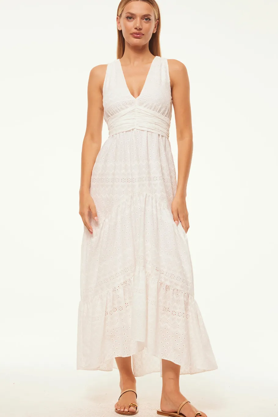 MISA Los Angeles Honeymoon|Engagement Party>KSENIA DRESS Whiteeyelet