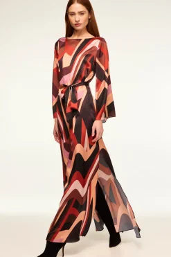 MISA Los Angeles Wedding Guest|Long-sleeve>LAURIE DRESS Canyonstripesatin