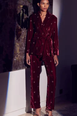 MISA Los Angeles Matching Sets|Jackets>LENA BLAZER Garnetvelvet
