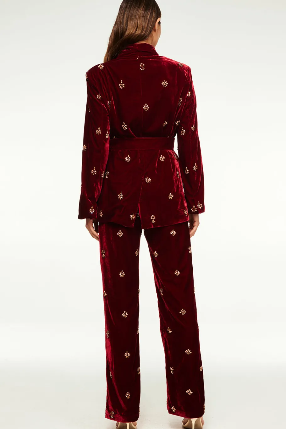 MISA Los Angeles Matching Sets|Jackets>LENA BLAZER Garnetvelvet