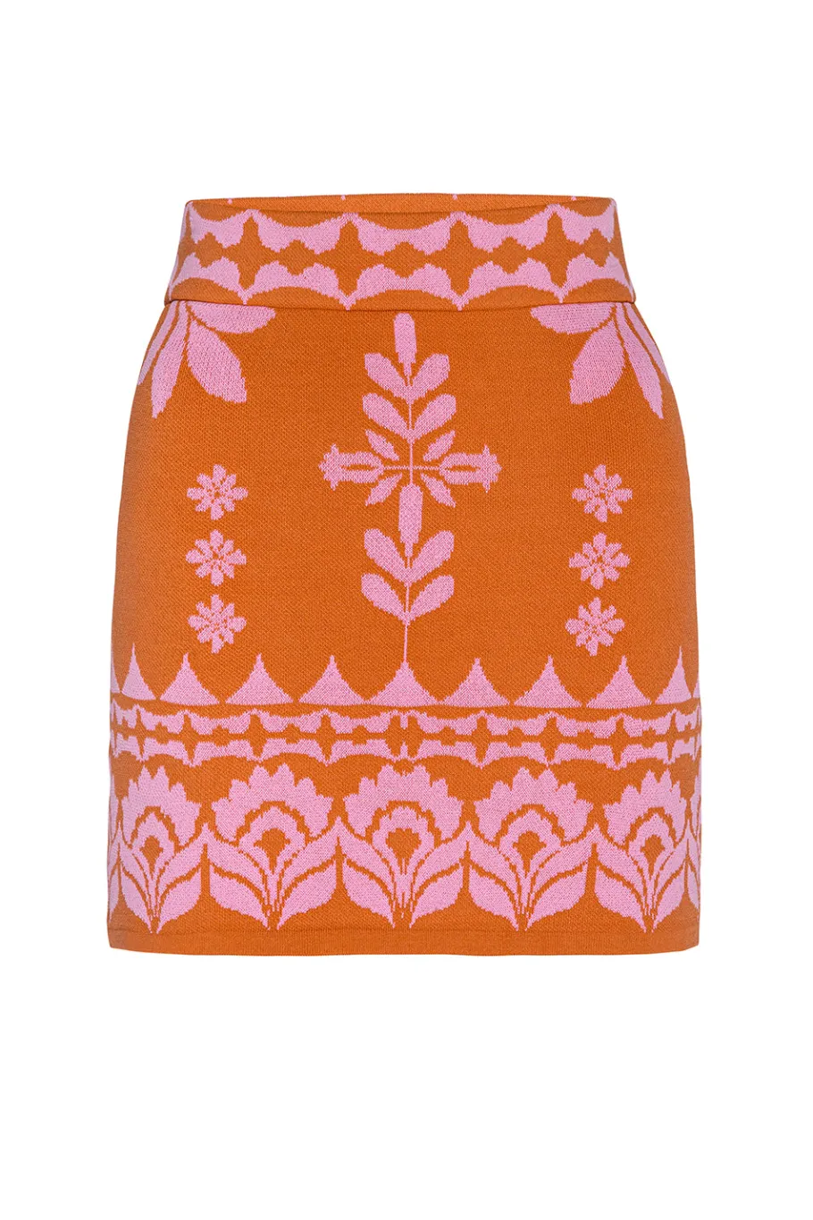MISA Los Angeles Knits|Matching Sets>LENI SKIRT Pinkflorasantiago