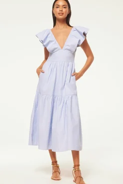 MISA Los Angeles Midi|Dresses>LEONORA DRESS Cottontrapunto
