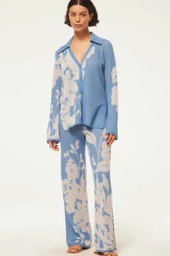 MISA Los Angeles Knits|Matching Sets>LIAM PANT Bluehibiscusflora
