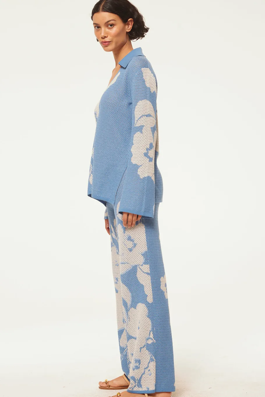 MISA Los Angeles Knits|Matching Sets>LIAM PANT Bluehibiscusflora