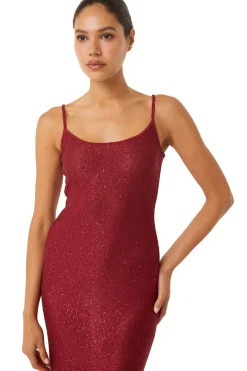 MISA Los Angeles Knit|Long-sleeve>LISETTE DRESS Lipstickred