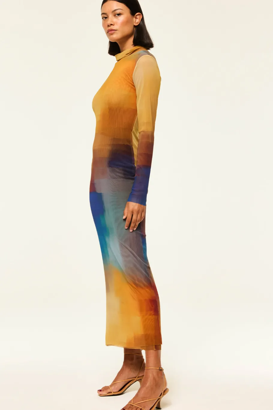 MISA Los Angeles Wedding Guest|Jersey & Mesh>LIV DRESS Digitalombre