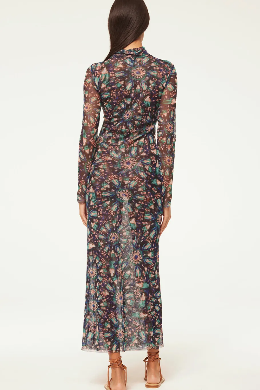 MISA Los Angeles Wedding Guest|Jersey & Mesh>LIV DRESS Indigoburst