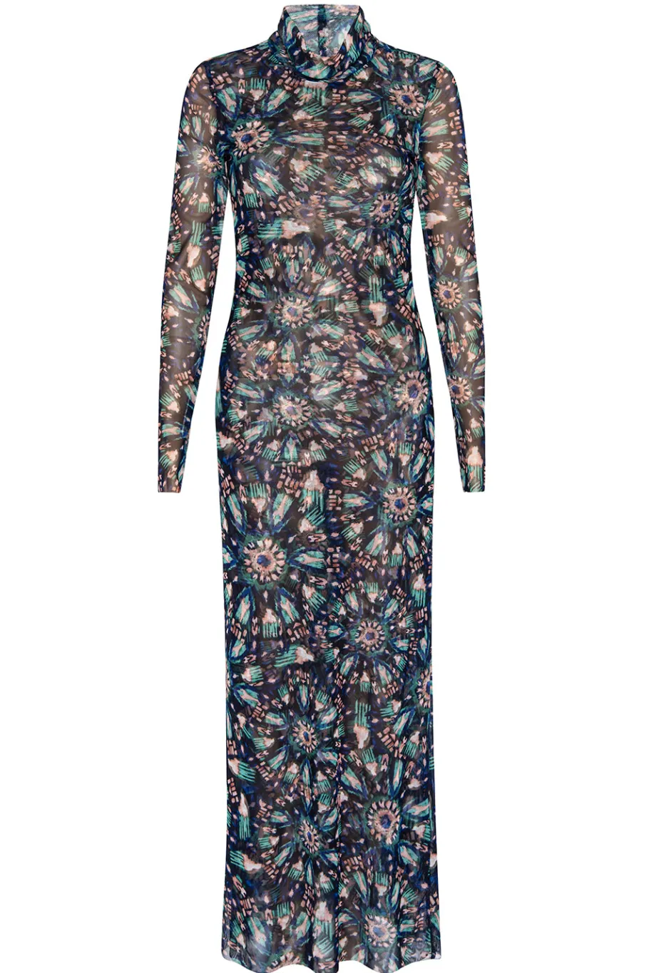MISA Los Angeles Wedding Guest|Jersey & Mesh>LIV DRESS Indigoburst