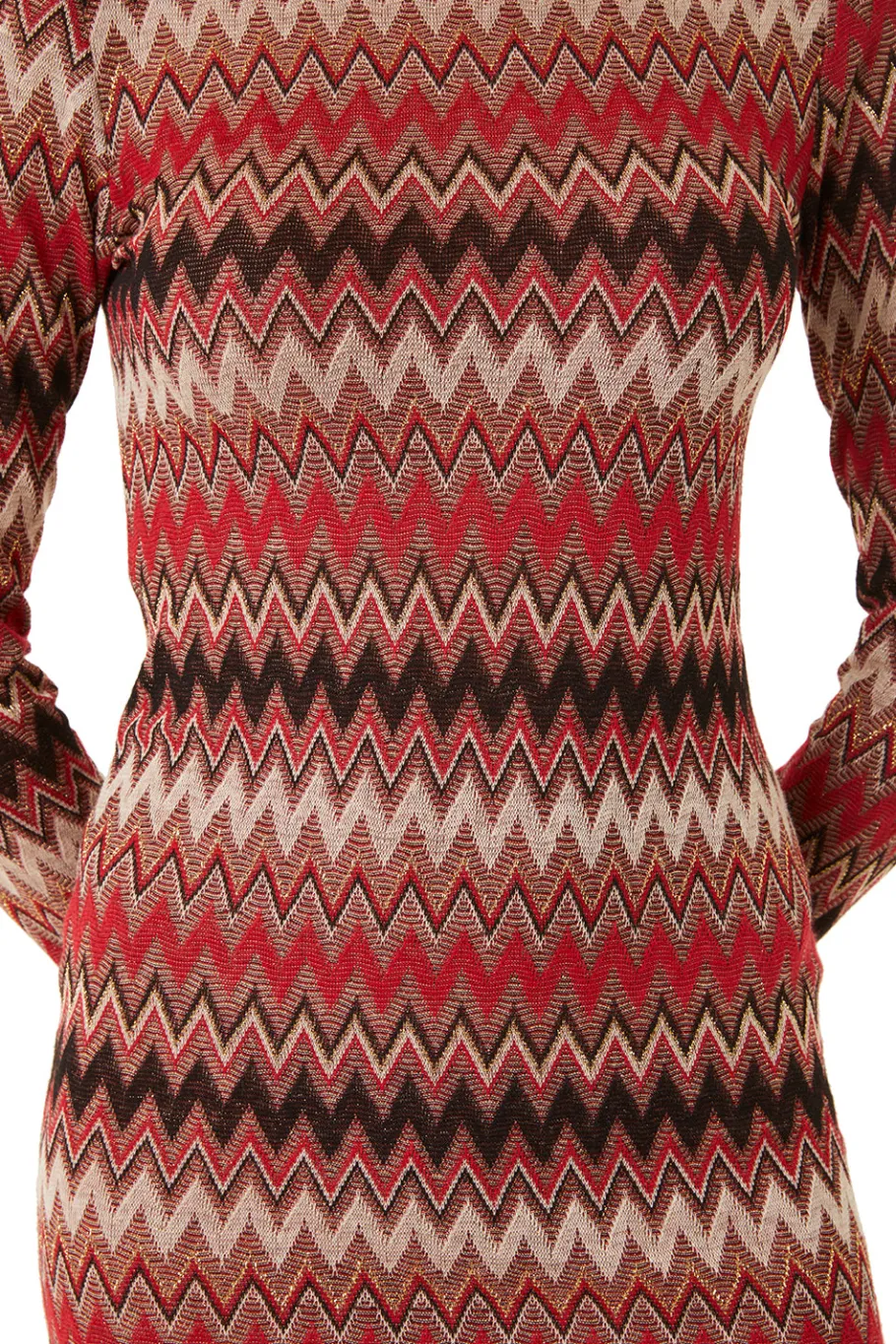 MISA Los Angeles Knit|Long-sleeve>LIV DRESS Winterchevron