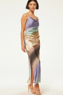 MISA Los Angeles Wedding Guest|Maxi>LIVIA DRESS Ceruleanombre
