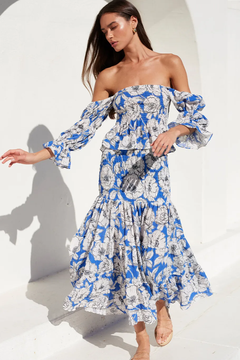 MISA Los Angeles Wedding Guest|Misa Classics>LOLA CONVERTIBLE Gardeniacrinkle