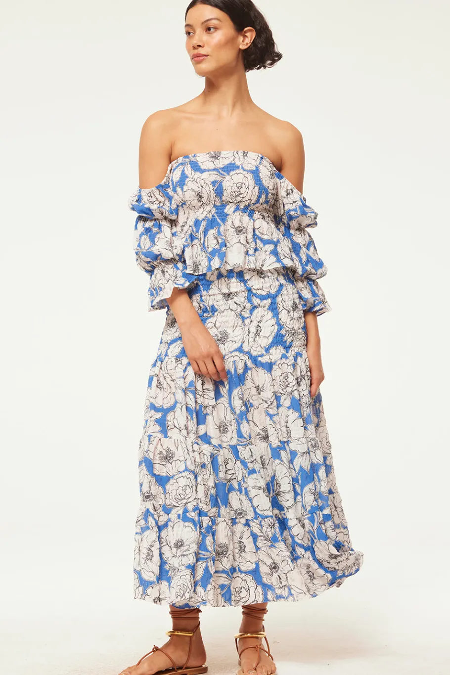 MISA Los Angeles Wedding Guest|Misa Classics>LOLA CONVERTIBLE Gardeniacrinkle